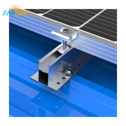 FS PV Solar Short Rail U Shape Kit For Pitched Trapezoidal Tin Roof